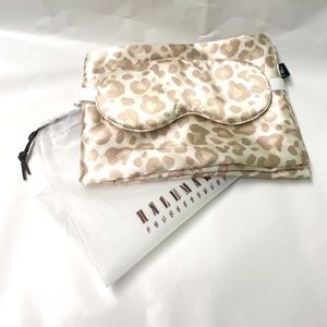 Silk pillow cover and eye mask